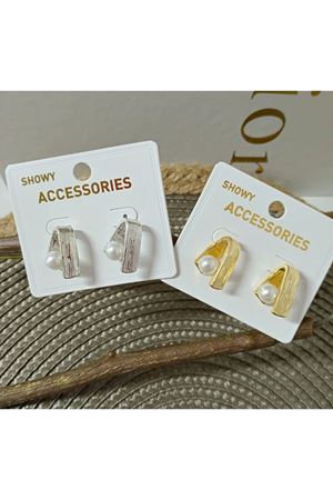 İncili Modern Tasarım Kadın Küpe