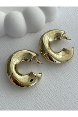 Gold Halka Marka Orta Boy Kadın Küpe