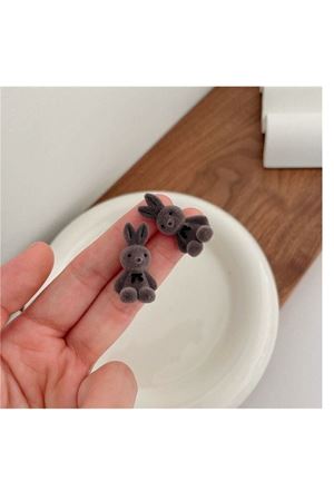 Trend, Gri Dokulu Eğlenceli Tavşan Günlük Küpe