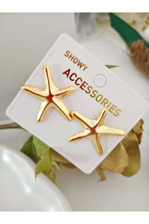 Gold Deniz Yıldızı Kadın Küpe