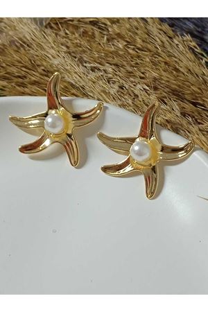 Deniz Yıldızı İncili Kadın Küpe