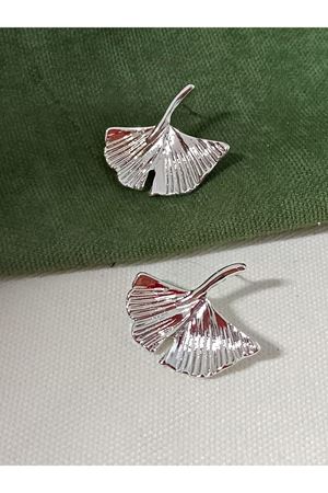 Gümüş Yaprak Gingko Küpe Vintage