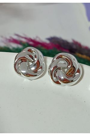 Gümüş Vintage Sarmal Kadın Küpe