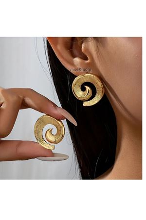 Gold Çizgi Detaylı Sparkle Şık  Kadın Küpe