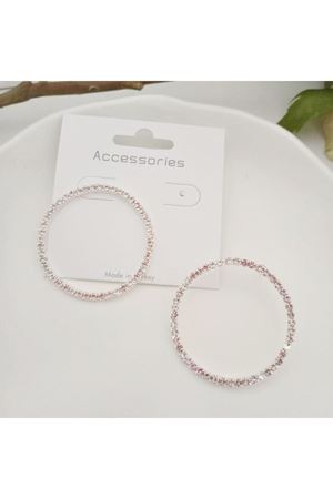 Gümüş Zirkon Su Yolu Halka Kadın Küpe Çap.4,5cm