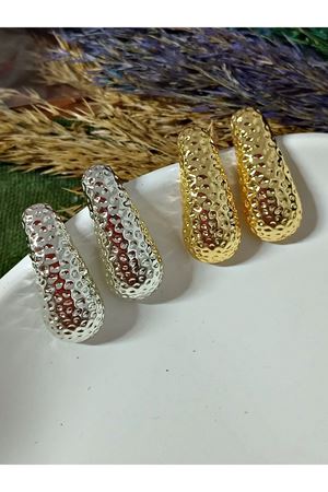 Gümüş Renk Tasarım Şık Kadın  Küpe