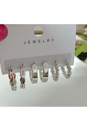 Çoklu 6 lı Set Halka Kadın Küpe