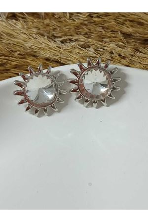 Zirkon Taşlı Güneş Abiye Günlük Kadın Küpe