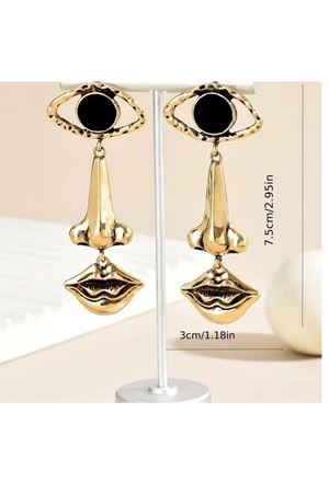 Göz Burun Dudak Gold Kadın Küpe