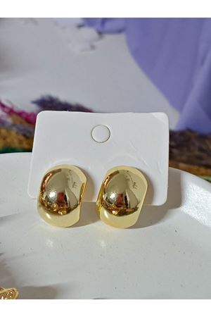 Gold  Yarım Halka Şık Kadın Küpe