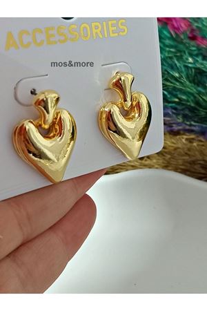 Gold Kalp Tasarım Kadın Küpe