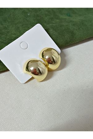 Gold  Yarım Halka Şık Kadın Küpe