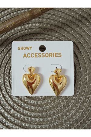 Gold Kalp Tasarım Kadın Küpe