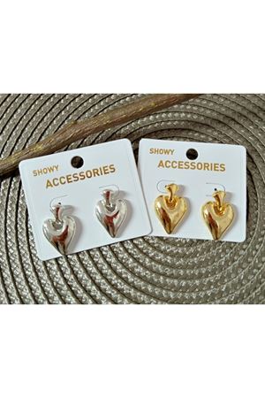 Gold Kalp Tasarım Kadın Küpe