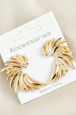 Gold Kanat Tasarım  Kadın Küpe (4cm)