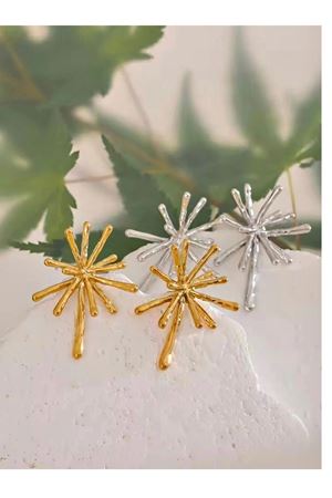 Gümüş Asimetrik Günlük Kadın Küpe