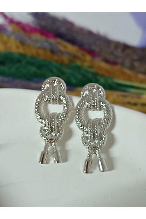 Gümüş Düğüm Tasarım Hafif Kadın Küpe