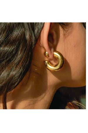 Gold Halka Marka Orta Boy Kadın Küpe