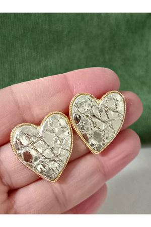 Gold Leopar Kalp Şık Abiye Günlük Küpe