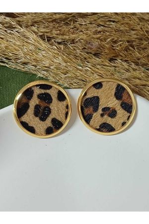 Kürk Dokulu Leopar Küpe