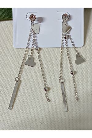 Gümüş Kalp Sallantılı Uzun Şık Küpe