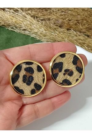 Kürk Dokulu Leopar Küpe