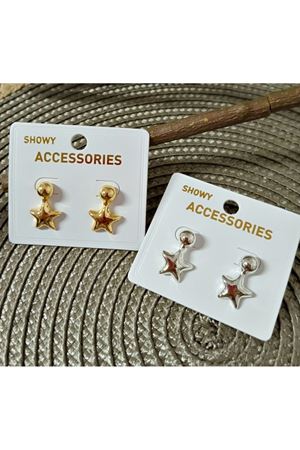 Gümüş Yıldız Mini Kadın Küpe