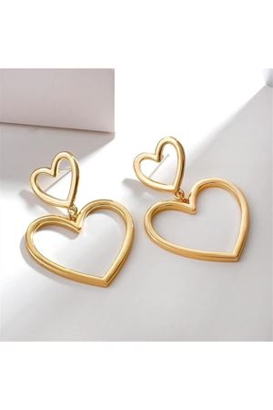 Gold Kalp Tasarım Sallantılı Kadın Küpe