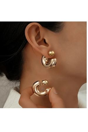 Gold Halka Marka Orta Boy Kadın Küpe