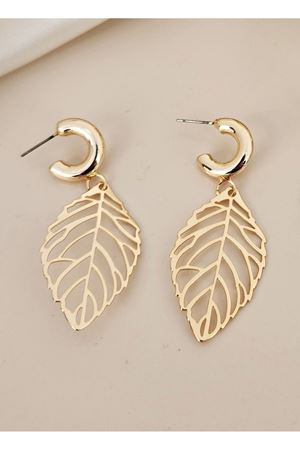 Gold Yaprak Tasarım  Kadın Küpe