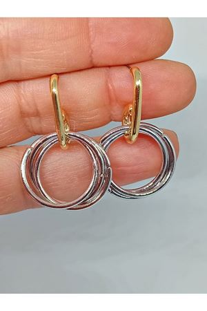 Gümüş Hafif Halkalar Kadın Küpe