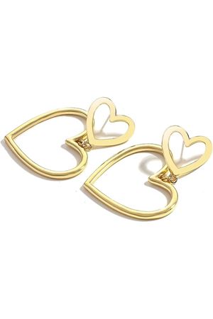 Gold Kalp Tasarım Sallantılı Kadın Küpe