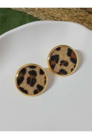 Kürk Dokulu Leopar Küpe