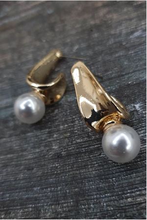 Gold İncili Şık Kadın Küpe