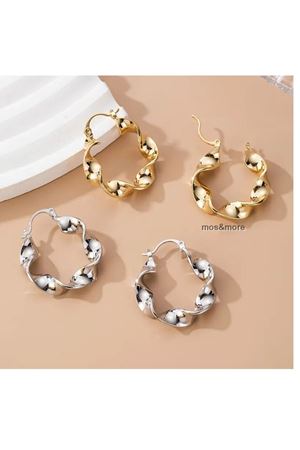 Gümüş Burgulu 3cm Kucuk Boy Halka Kadın Küpe