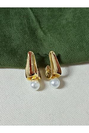 Gold İncili Şık Kadın Küpe