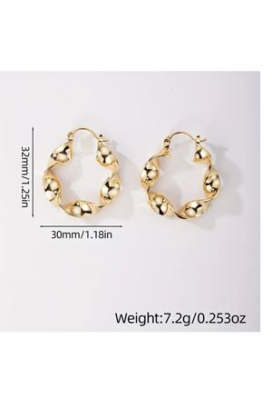 Gümüş Burgulu 3cm Kucuk Boy Halka Kadın Küpe