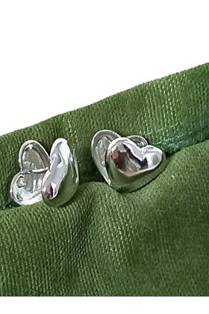 Gümüş Kalp Model Trend Şık Kadın Küpe