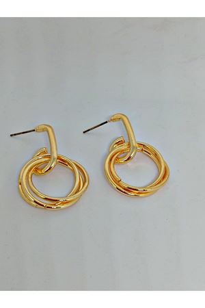 Gold Hafif Halkalar Kadın Küpe