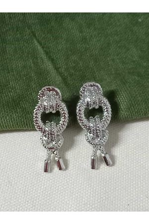 Gümüş Düğüm Tasarım Hafif Kadın Küpe