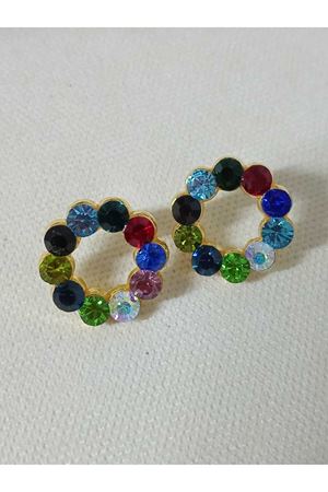 Çelik Renkli zirkon Taşlı Küçük Halka Abiye Günlük Kadın Küpe