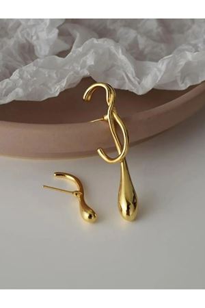 Modern Çizgiler Tasarım Kadın Küpe