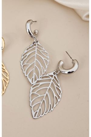 Gümüş Yaprak Tasarım  Kadın Küpe