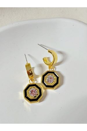 Gold  Serenay Model Sallantılı Kadın Küpe
