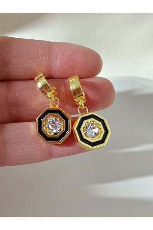 Gold  Serenay Model Sallantılı Kadın Küpe