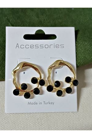 Gold İncili Şık Halka Küpe