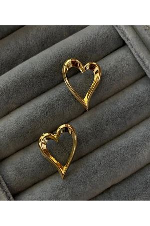 Gold Kalp Tasarım Küçük Kadın Küpe