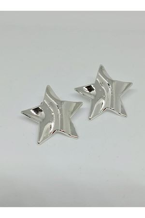 Gümüş Yıldız Dalagalı  Plaka Küpe