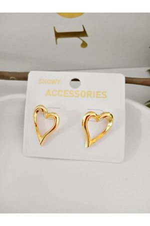 Gold Kalp Tasarım Küçük Kadın Küpe