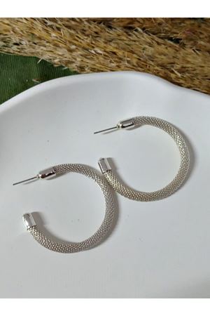 Gümüş Halka Marka Orta Boy Kadın Küpe